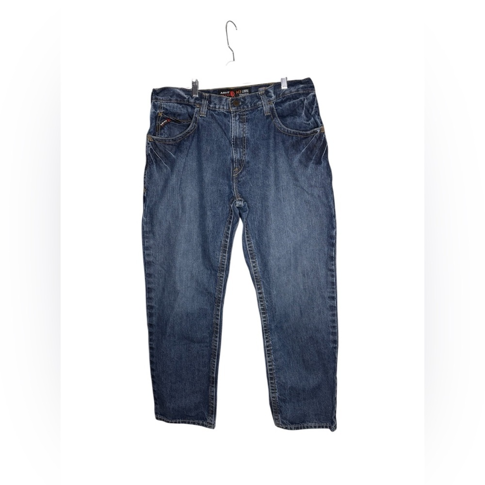 Ariat FR (fire resistant) M3 loose straight jeans size 38x32 - Picture 2 of 5